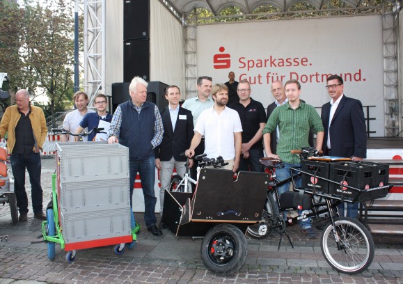 Bei der CargoBike Dortmund wurden verschiedene Lastenräder präsentiert und getestet. Bild © Katha Nikolic.